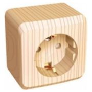 Этюд Дача Сосна Розетка 1-ая с/з со шторками наружная PA16-004D