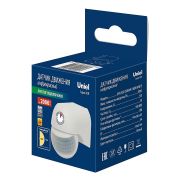 Uniel Датчик движения ИК USN-R20 2000W/180R Белый 12м 10с-7мин IP44 UL-00009210