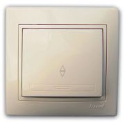 LEZARD С/П Выключатель 1-кл проходной крем 701-0303-105