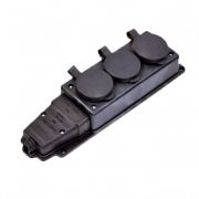 NE-AD Колодка каучуковая 3-ая с/з с крышкой 16А  IP54 4103