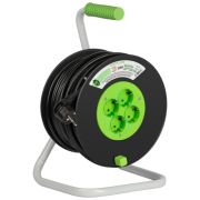 ЭРА GREEN LINE Удлинитель силовой KAT-3x1,5-50m  на катушке пластик 4 розетки с заземлением