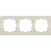 Рамка на 3 поста FLOCK WL05-Frame-03-ivory слоновая кость***