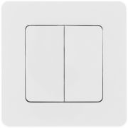 Legrand/Daccord INSPIRIA Белый Выключатель двухклавишный 10 AX - 250 В