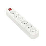 EKF Колодка 6 вх. с/з с выкл. 16А белый AKB16-6i