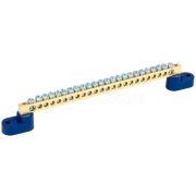 Шина нулевая на двух угловых изоляторах 20/2 синий  ШНИ-6х9-20-У2-С IEK