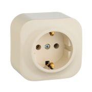 Legrand Quteo Слоновая кость Розетка с/з