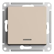 Systeme Electric AtlasDesign Песочный Выключатель 1-клавишный с подсветкой, сх.1а, 10АХ, мех.