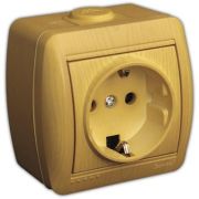 LEZARD Розетка 1-ая с/з О/П ольха 710-0700-122