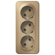 Blanca Розетка 3-ая с/з без шторок. О/П 16А, 250В, изолирующая пластина Титан BLNRA010314