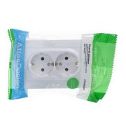 Systeme Electric AtlasDesign Жемчуг Розетка с/з двойная, 16А, в сборе