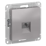 Systeme Electric AtlasDesign Алюминий Розетка телефонная RJ11, механизм