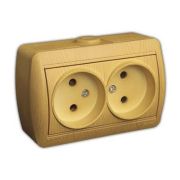 LEZARD Розетка 2-ая б/з О/П ольха 710-0700-128