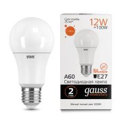 Лампа Gauss LED Elementary A60 12W E27 1130lm 3000K 23212