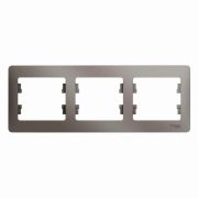 SE Glossa Платина Рамка 3-я горизонтальная GSL001203