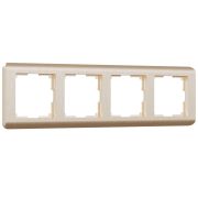 W0042111/ Рамка на 4 поста Stream (шампань)