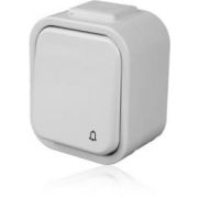 Zamel Кнопка беспроводная для звонка DRS-982 «Булик» (серия «Х»), IP44, белая, пит. от батарейки 23A