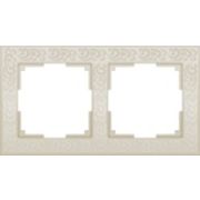 Рамка на 2 поста FLOCK WL05-Frame-02-ivory слоновая кость***