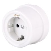 Розетка с заземлением Ретро WERKEL белый W5671001
