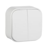 Legrand Quteo Белый Выключатель 2-клавишный 10А