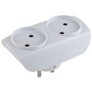 ЭРА SP-2-W Тройник 2гн, без заземл. (белый) C0045520