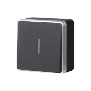 Выключатель одноклавишный с подсветкой Gallant (черный/хром) W5010135