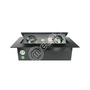 Блок розеток MX-226 2 секции+2USB полуавтоматический 266*130*68мм черный (кабель питания)