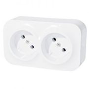 Legrand Quteo Розетка 2-ая б/з без шторок белая 782212 снят
