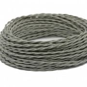 Провод ретро витой ПРВ 3х2,5 серый