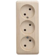 Этюд Дача Сосна Розетка 3-ая б/з без шторок наружная PA16-009D