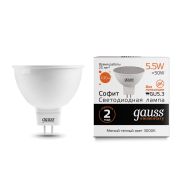 Лампа Gauss LED Elementary MR16 5.5W GU5.3 430lm 3000К 13516