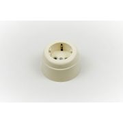 Розетка с заземлением АБС пластик слоновая кость Вектор