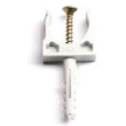 Держатель-клипса с дюбелем и саморезом d20мм Промрукав