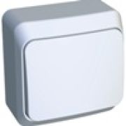 Этюд Белый Выключатель кнопочный наружный KA10-001B