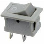 Выключатель клавишный 250V 6А (2с) ON-ON серый mini REXANT 36-2113