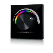 W-RGB (B) Радио панель встраиваемая в стену с валкодером на 1 зону для RGB ленты (черная)
