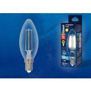 Лампа UNIEL SKY Filament LED-C35-11W-3000K-E14-CL свеча теплый белый