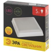 ЭРА SPB-4-05-4K Светодиодный светильник 5Вт 4000К 400лм квадрат 170x38 БЕЛ Б0020402 (снят)