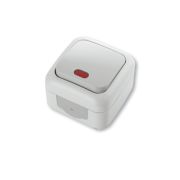 VIKO Palmiye Выключатель 1-клавишный с подсветкой IP54 серый 90555519