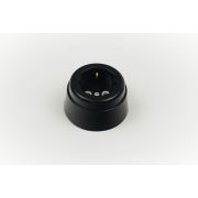 Розетка с заземлением АБС пластик черный Вектор