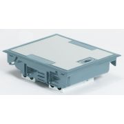 089605 Legrand Mosaic Коробка напольная 12м гориз.Крышка из стали с антикоррозионным покрытием 75-105мм серая