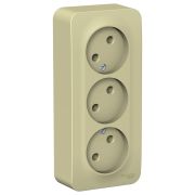 Blanca Розетка 3-ая б/з без шторок 16А, 250В, изолирующая пластина Бежевый BLNRA000317