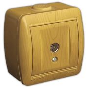 LEZARD Розетка ТВ 1-ая проходная О/П ольха 710-0700-129