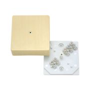 GE41212-11 Расп. кор. для о/п 75х75х20мм IP40 сосна с клеммами