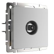W1184006/ ТВ-розетка проходная (серебряный)
