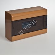 Щиток Тусо о/п на 12 мод. коричневый с прозрачной дверцей 280х190х93мм 68012К