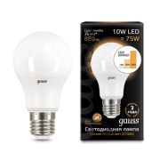 Лампа Gauss LED A60 10W E27 880lm 2700K step dimmable 102502110-S