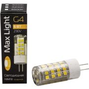 MAX LIGHT JD LED G4 6W 6500K PLASTIC лампа светодиодная, 220V-230V, 6500K, G4, пластик