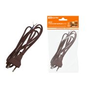 TDM Шнур с плоской вилкой ШУ02 ШВВП 2х0,75мм2 1,7 м. коричневый «ЭКО»