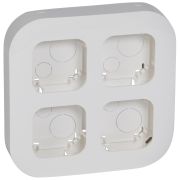 Legrand Quteo Белый 4 поста Рамка для наружнего монтажа