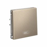 Systeme Electric ArtGallery Шампань Выключатель 1-клавишный с подсветкой, сх.1а, 10АХ, механизм